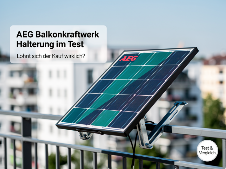 AEG Balkonkraftwerk Halterung Test mit Montage und Stabilität für Balkone