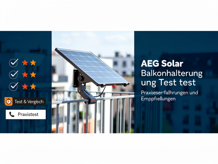 AEG Solar Balkonhalterung Test: Praxiserfahrungen und Empfehlungen Test der AEG Solar Balkonhalterung SH-AEG-01 mit Praxiserfahrungen und Empfehlungen