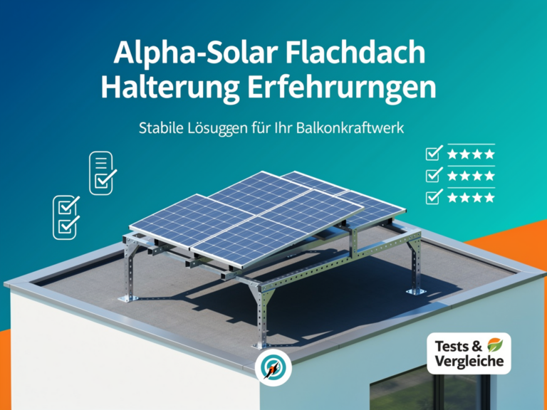 Alpha-Solar Flachdach Halterung Erfahrungen stabile Lösung für Balkonkraftwerk Installation