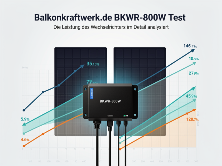 Testbericht zum Balkonkraftwerk.de BKWR-800W und Wechselrichter Leistung analysiert