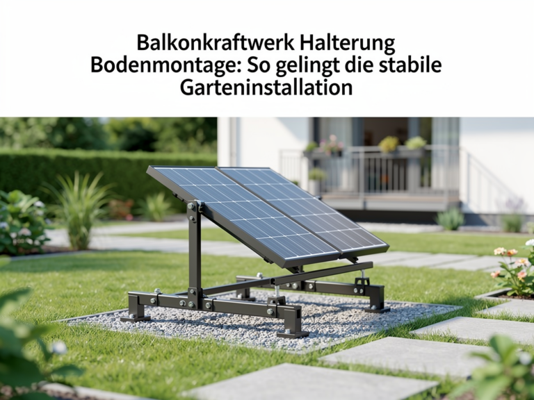 Balkonkraftwerk Halterung Bodenmontage für stabile Garteninstallation von Green Cell