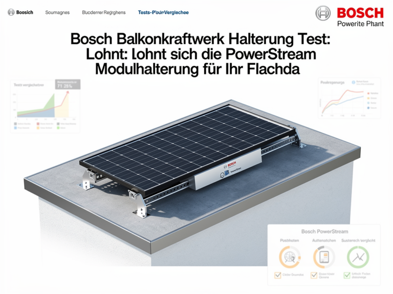 Bosch Balkonkraftwerk Halterung Test zur PowerStream Modulhalterung für Flachdächer