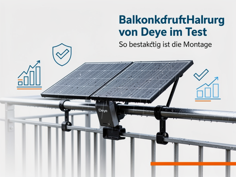 Deye Balkonkraftwerk Halterung Test zeigt Stabilität und einfache Montage für Flachdächer
