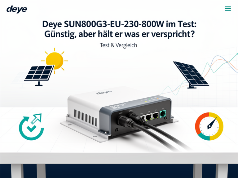 Deye SUN800G3-EU-230-800W im Test: Günstig, aber hält er was er verspricht? Illustration zum Thema Deye SUN800G3-EU-230-800W Test