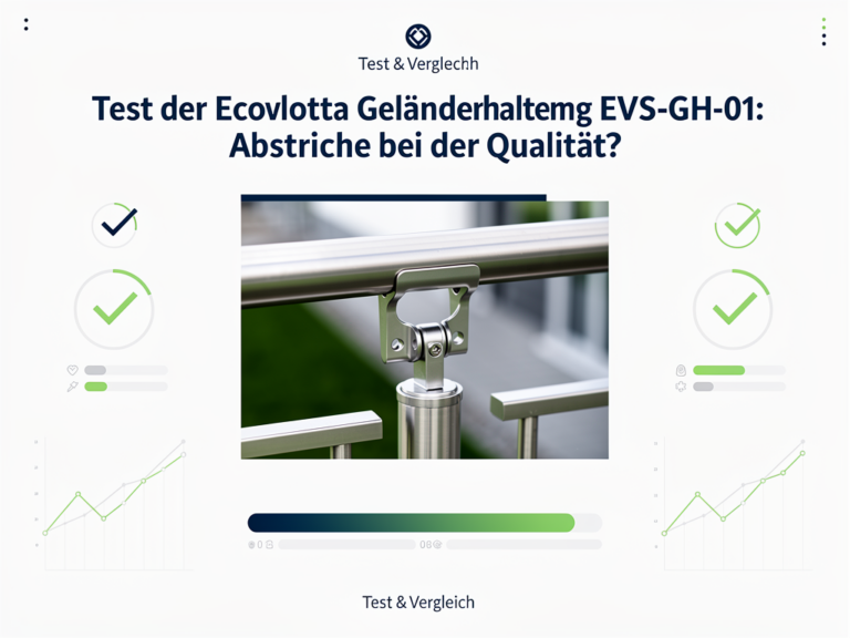 Test der Ecovolta Geländerhalterung EVS-GH-01 mit Qualitätsbewertung und Montageinformationen