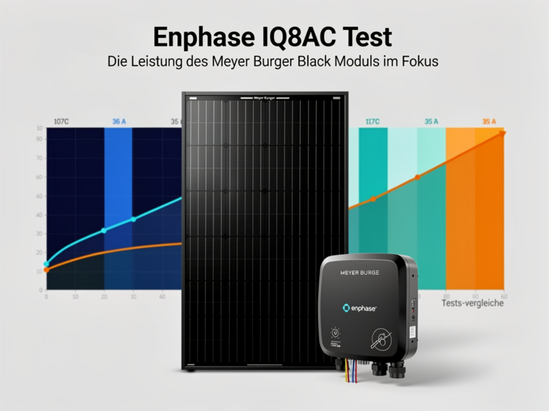 Enphase IQ8AC Test: Die Leistung des Meyer Burger Black Moduls im Fokus Enphase IQ8AC Test mit Meyer Burger Black Modul zur Effizienzsteigerung