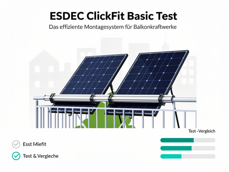 Test des ESDEC ClickFit Basic Montagesystems für effiziente Balkonkraftwerke