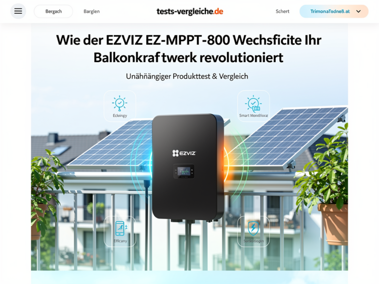 EZVIZ EZ-MPPT-800 Wechselrichter optimiert Balkonkraftwerke für hohe Energieeffizienz und einfache Installation