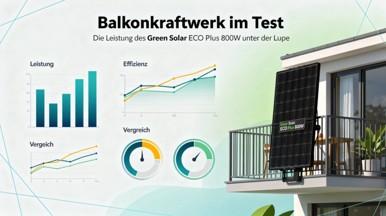 Balkonkraftwerk Green Solar ECO Plus 800W Test mit hoher Effizienz und einfacher Montage