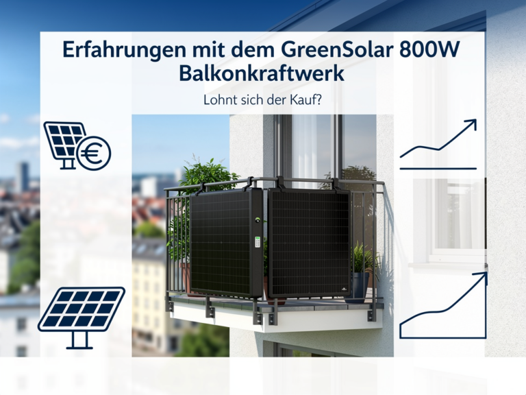 Erfahrungen mit dem GreenSolar 800W Balkonkraftwerk in Test und Vergleich