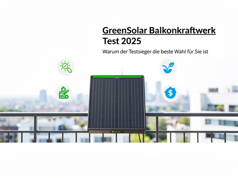 GreenSolar 800W Balkonkraftwerk Test 2025 Testsieger für effiziente Stromerzeugung