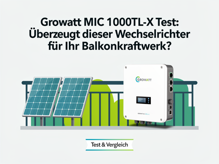 Growatt MIC 1000TL-X Test: Überzeugt dieser Wechselrichter für Ihr Balkonkraftwerk? Growatt MIC 1000TL-X Test für effizientes Balkonkraftwerk mit hohem Wirkungsgrad