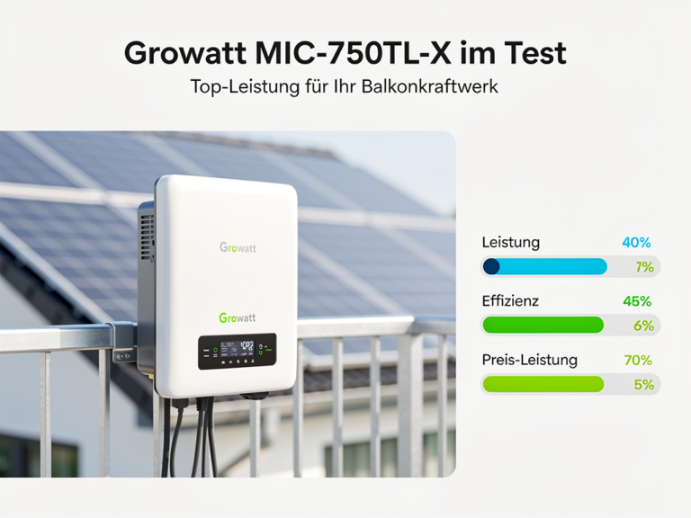 Growatt MIC-750TL-X Wechselrichter im Test für effektive Balkonkraftwerke