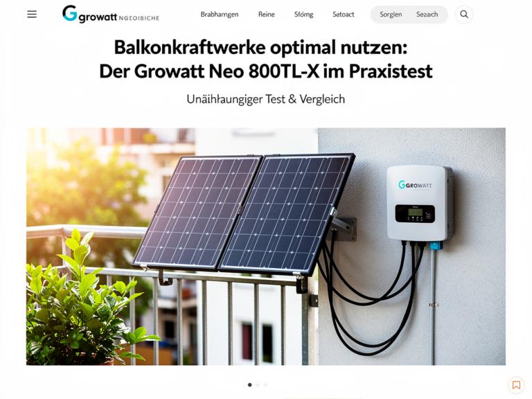 Growatt Neo 800TL-X Test – effizientes Balkonkraftwerk im Praxiseinsatz