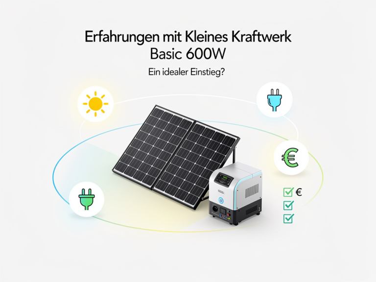 Erfahrungen mit dem Kleines Kraftwerk Basic 600W: Ein idealer Einstieg? Erfahrungen mit dem Kleines Kraftwerk Basic 600W im Test für Einsteiger