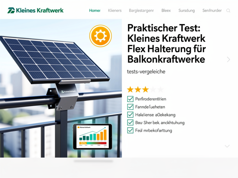 Test der Kleines Kraftwerk Flex Halterung für effiziente Balkonkraftwerke