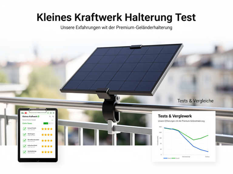 Kleines Kraftwerk Halterung Test der Premium-Geländerhalterung für Balkonkraftwerke