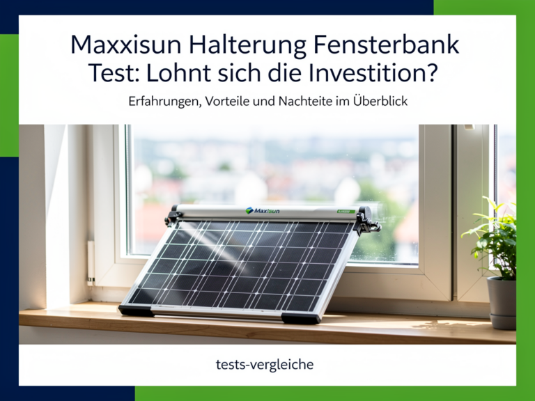 Test der Maxxisun Halterung Fensterbank zur effektiven Stromerzeugung in begrenztem Raum