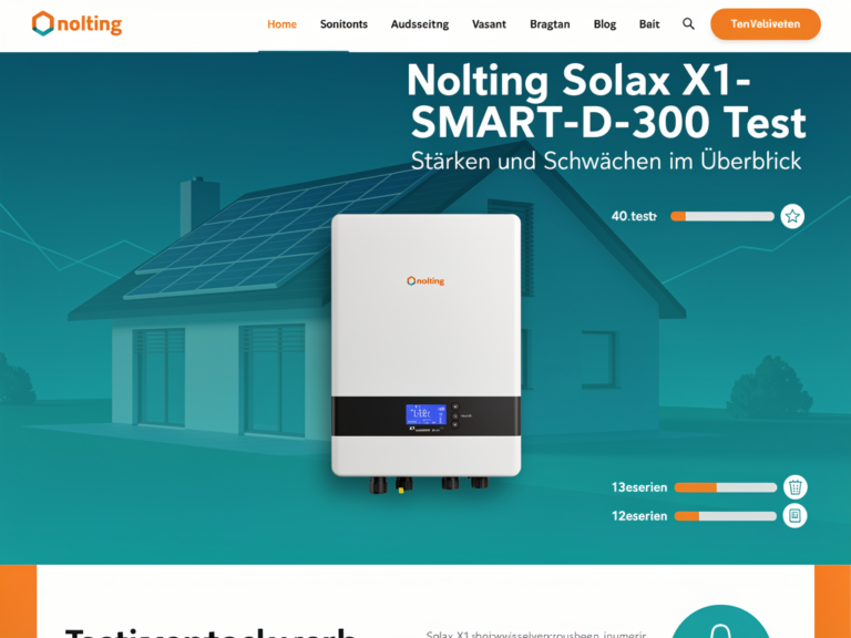 Nolting Solax X1-SMART-D-300 Test: Stärken und Schwächen im Überblick Nolting Solax X1-SMART-D-300 Testbericht zu Stärken und Schwächen