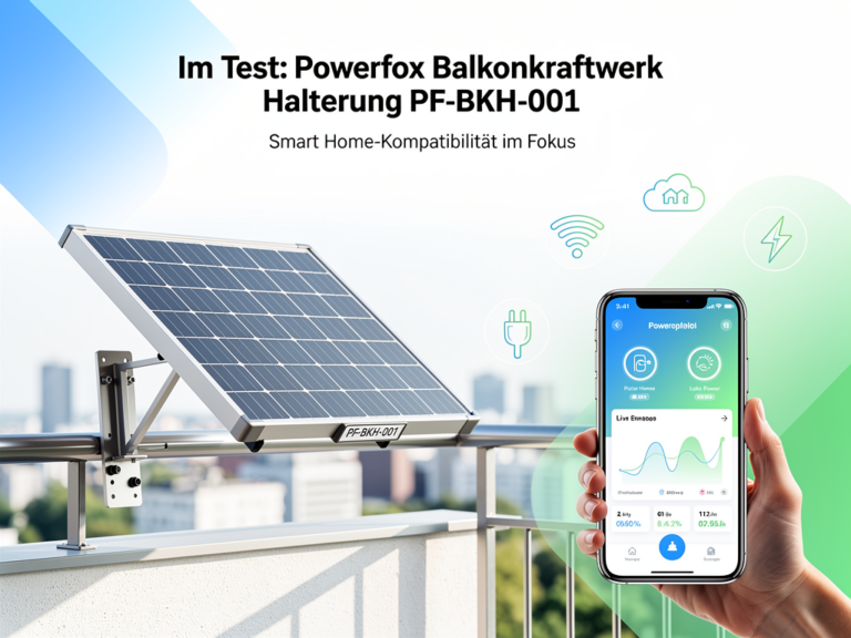 Test der Powerfox Balkonkraftwerk Halterung PF-BKH-001 und Smart Home-Kompatibilität