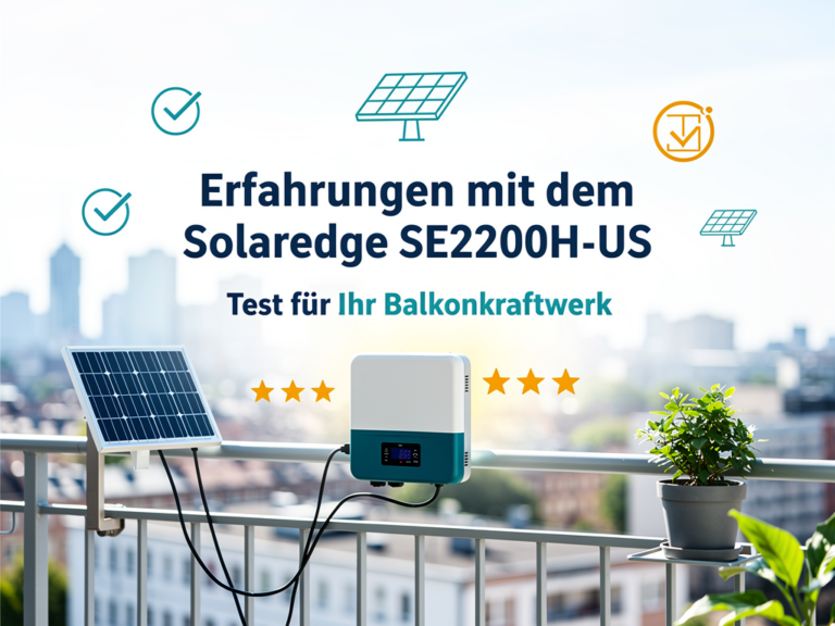Erfahrungen mit dem Solaredge SE2200H-US Test für Ihr Balkonkraftwerk Illustration zum Thema Solaredge SE2200H-US Test