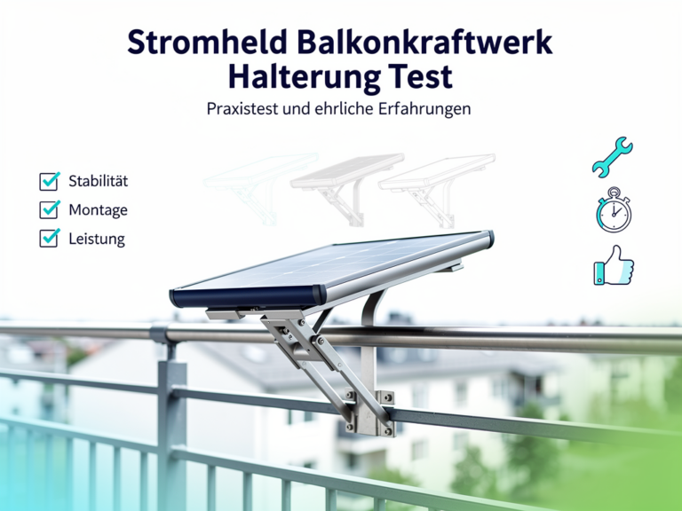 Stromheld Balkonkraftwerk Halterung Test mit Premium STH-BKH-02 im Praxistest