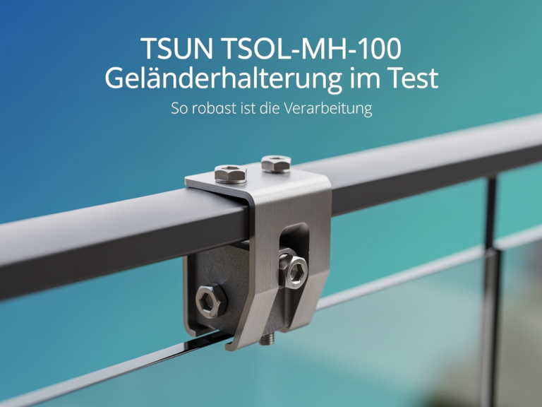 TSUN TSOL-MH-100 Geländerhalterung in robustem Test für Balkonkraftwerke