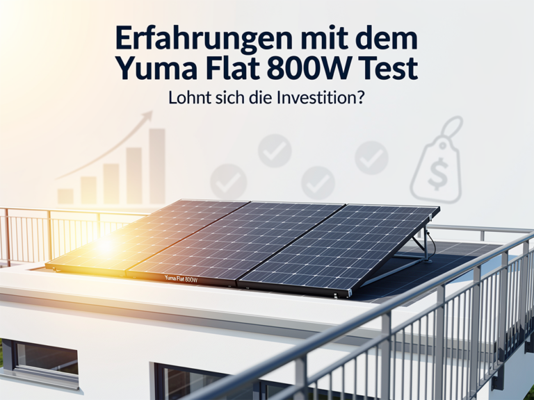 Erfahrungen mit dem Yuma Flat 800W Test: Lohnt sich die Investition? Testbericht zum Yuma Flat 800W Balkonkraftwerk mit Installation und Leistung analysiert