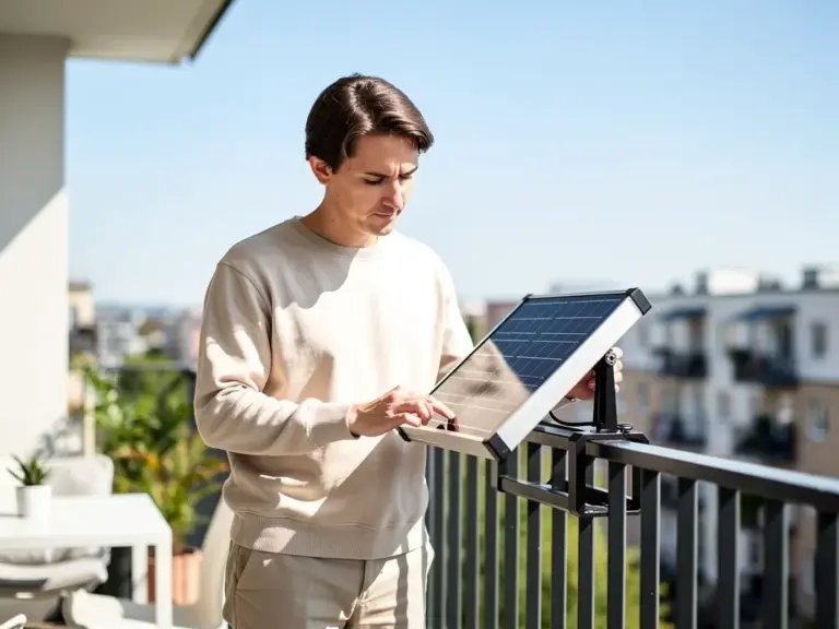 Balkonkraftwerk mit Solarmodulen und Wechselrichter als Grundlage für Garantieansprüche