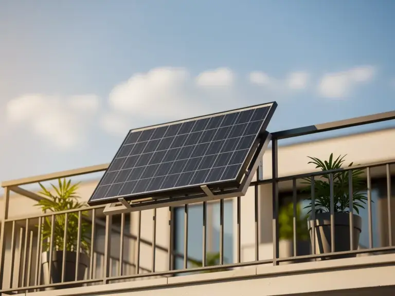 Solarmodule und Wechselrichter eines Balkonkraftwerks zur Lebensdauer und Nutzung