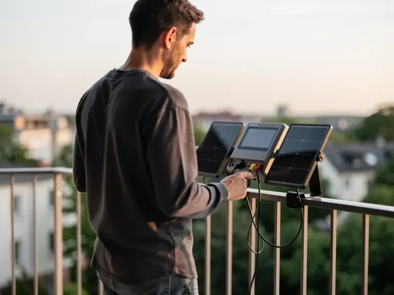 Lokale Überwachung eines Balkonkraftwerks ohne WLAN mit Bluetooth und Displays