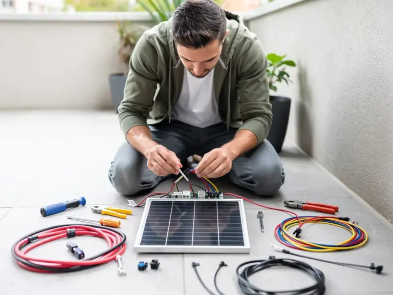 Balkonkraftwerk Reparatur Kit mit Werkzeugen und Modulen für DIY Reparaturen