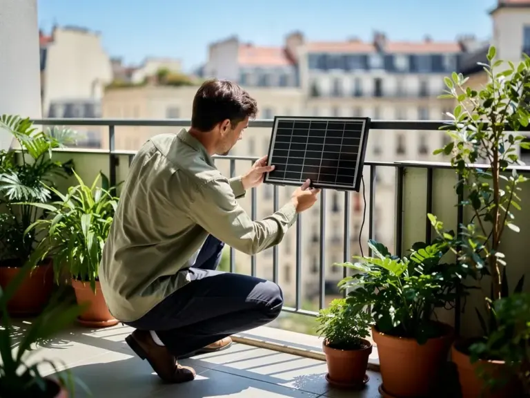 Mini Solaranlage auf Balkon für effiziente Stromerzeugung und nachhaltige Nutzung