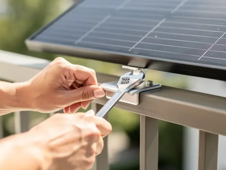 Montageset Balkonkraftwerk aus Aluminium für wetterfeste Balkon-Solarmodule 2024
