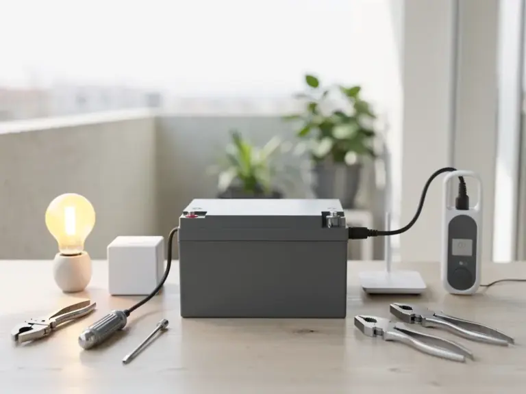 Notstrom Balkonkraftwerk versorgt Kühlschrank Router und LED-Beleuchtung bei Stromausfall