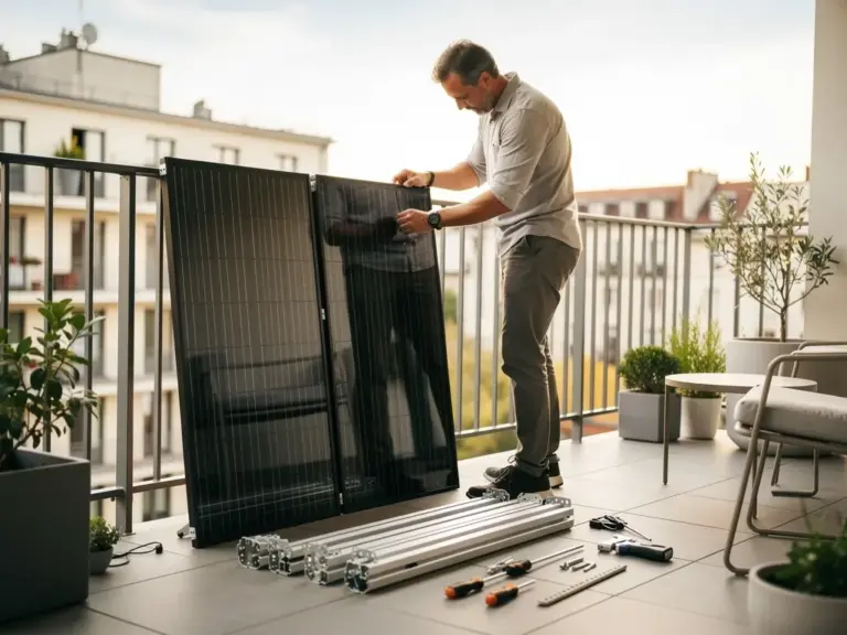 Offgridtec Balkonkraftwerk Montage und Effizienz im praxisnahen Test auf Balkon