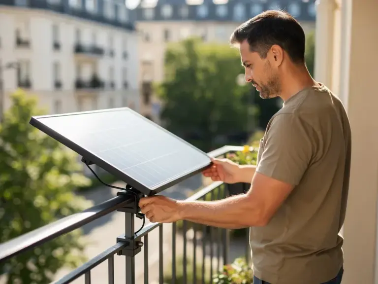Plugin-Solar Smart 820W Erfahrungen: Test und Bewertung im Überblick Plugin-Solar Smart 820W Solarmodul mit monokristallinen Zellen on Balkon montiert