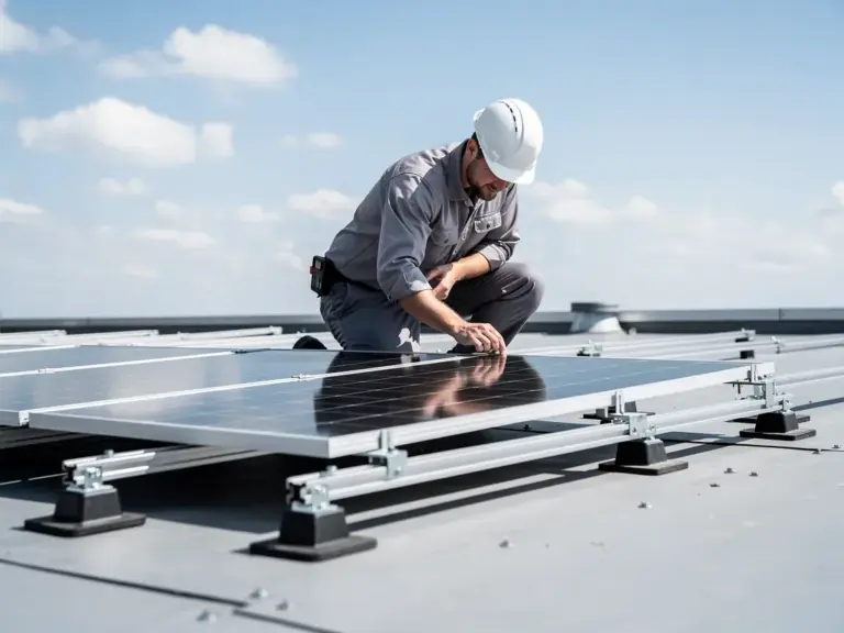 Yuma FlatFix Fusion 800 Solarmodul Montagesystem auf Flachdach in der Praxis