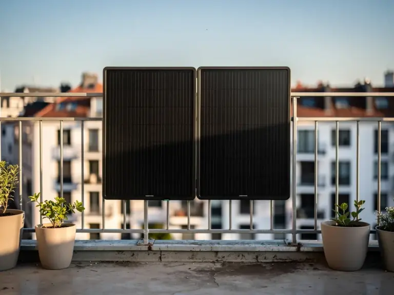 Yuma Maverick Black Edition Duo Balkonkraftwerk mit mattschwarzen Solarmodulen im Langzeittest